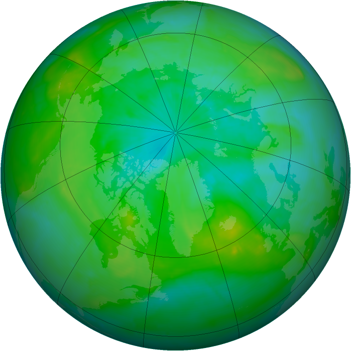 Arctic ozone map for 14 August 2015